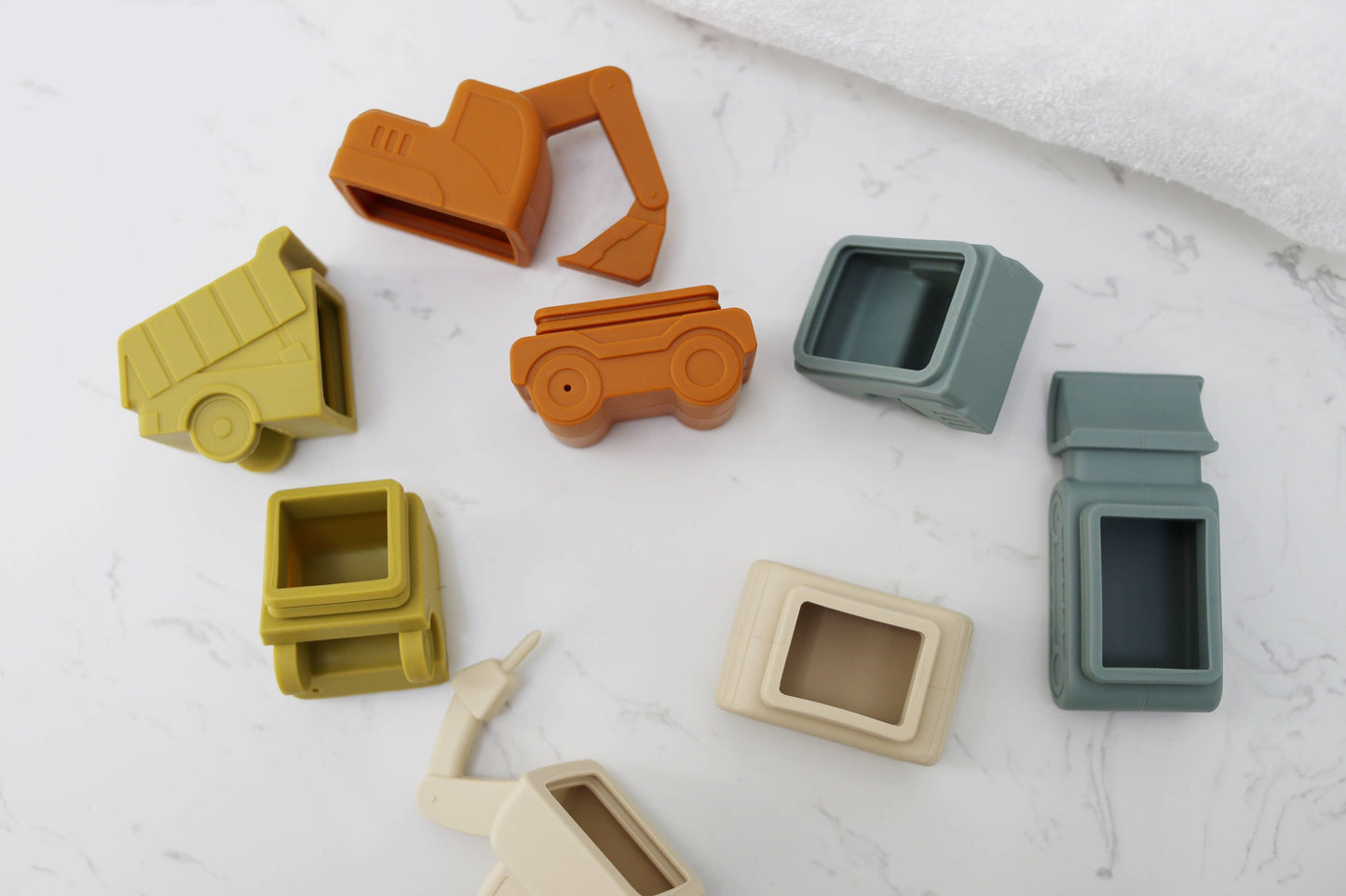 Construction Mold Free Silicone Bath Toy Set 