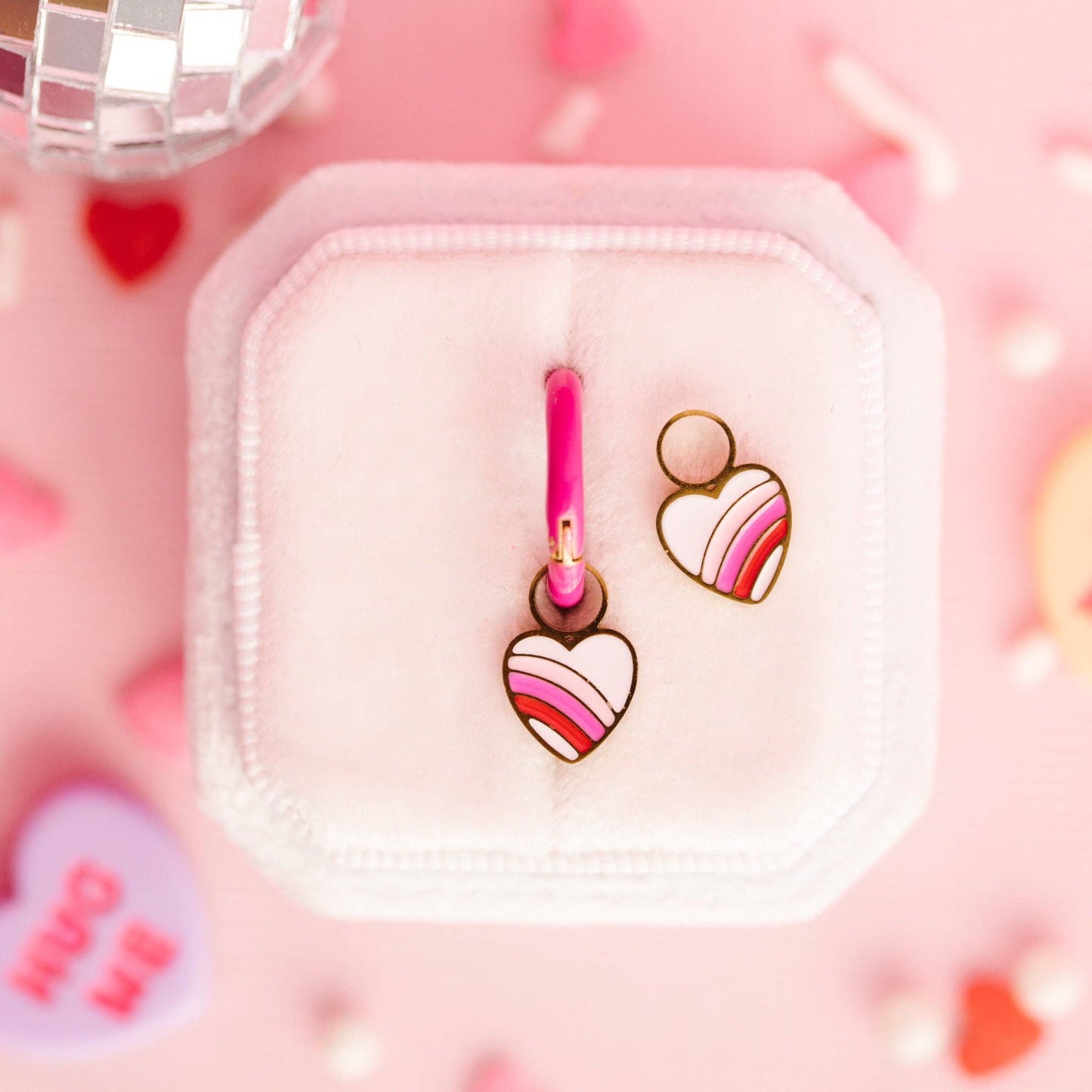 Rainbow Heart Charms