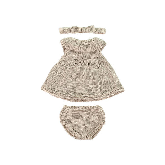 Knitted Doll Outfit 12⅝" inch - Dress & headband