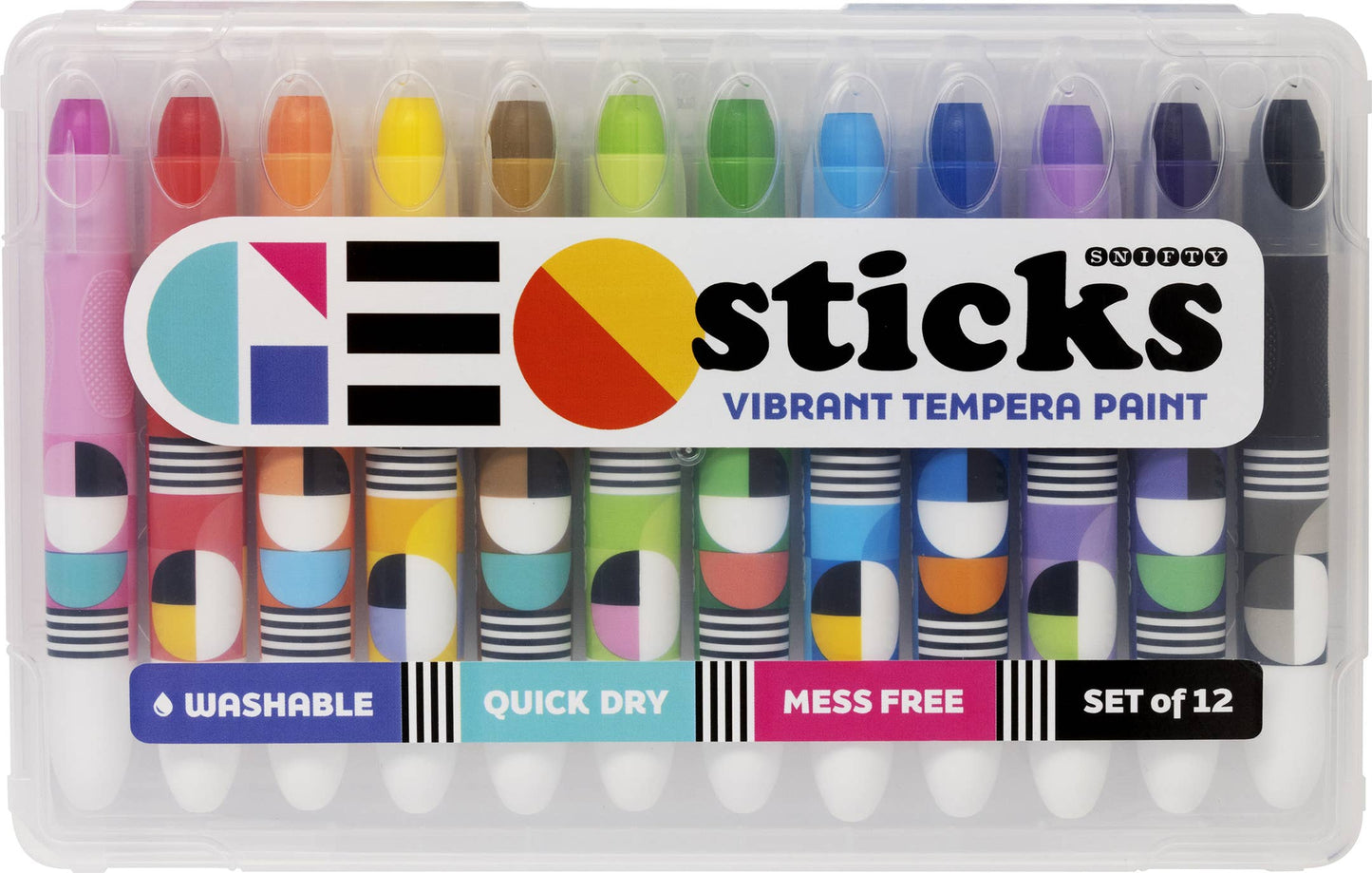 GEO STICKS VIBRANT TEMPERA PAINT STICKS - BRIGHTS