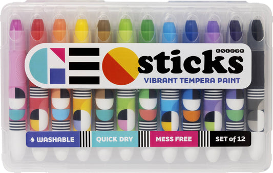 GEO STICKS VIBRANT TEMPERA PAINT STICKS - BRIGHTS