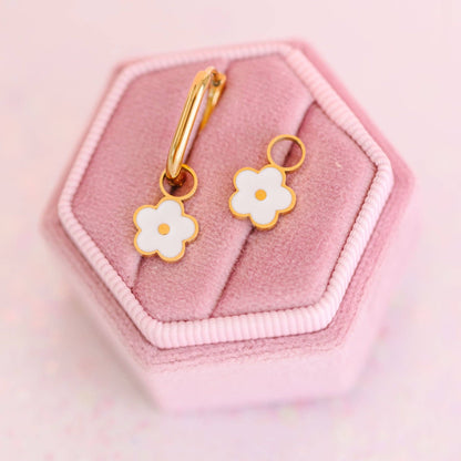 White Flower Charms