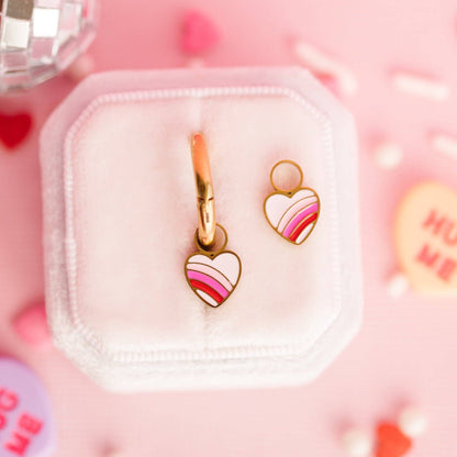 Rainbow Heart Charms