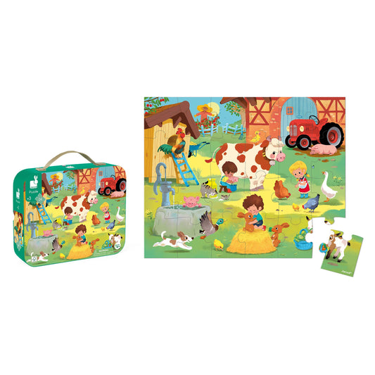 Puzzle - a Day at the Farm - 24 Pcs