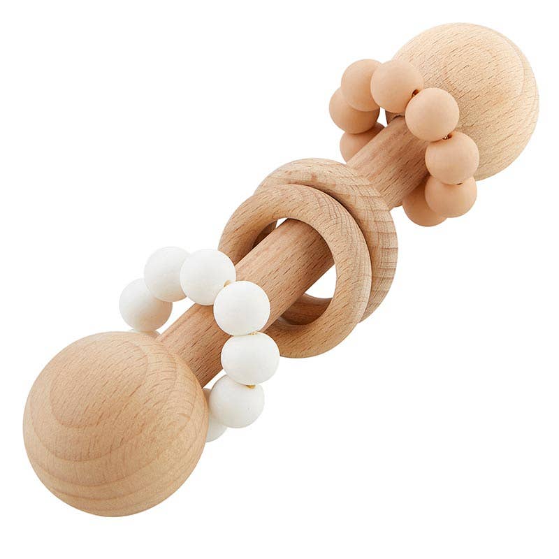 Silicone Rattle - White